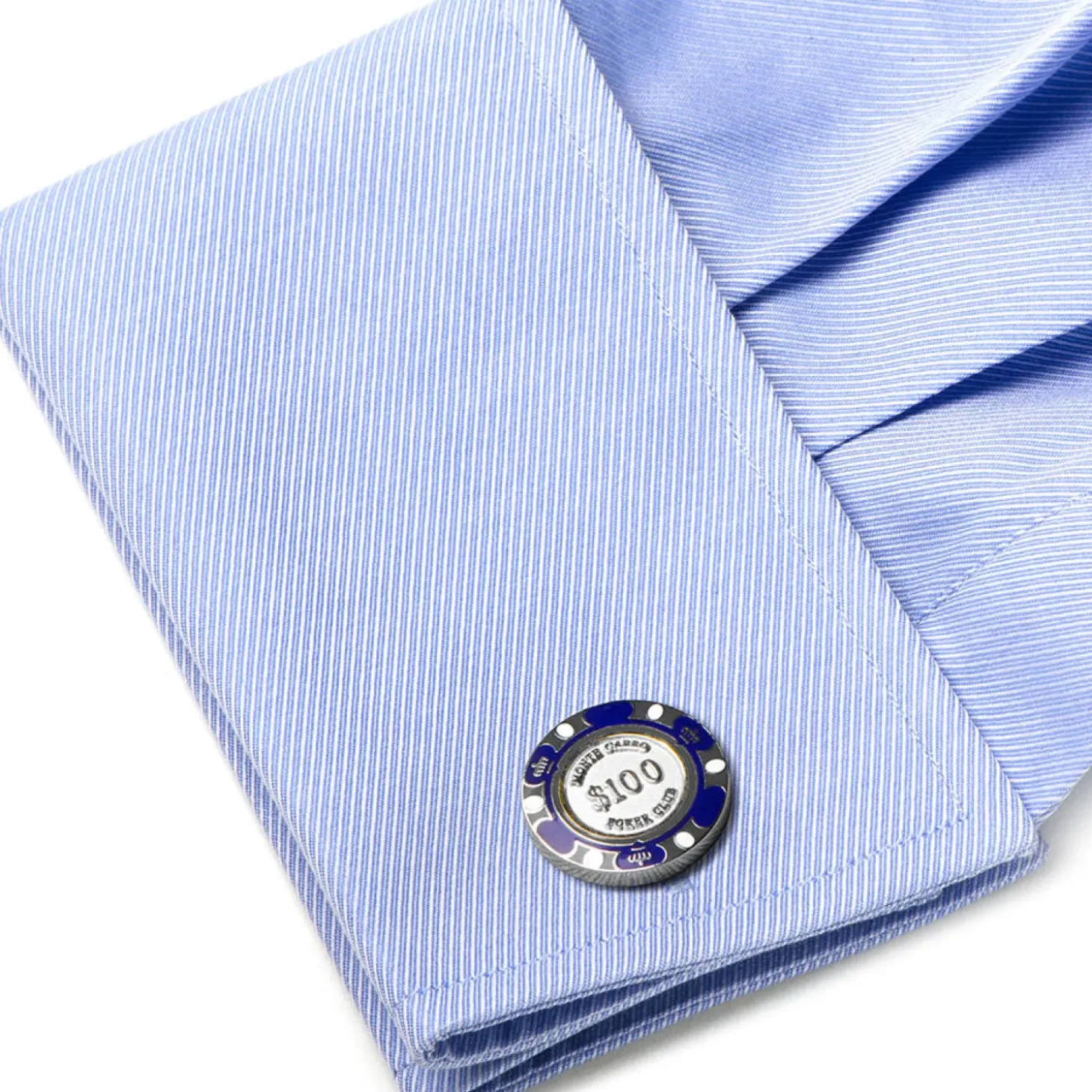 Cufflinks, Inc. $100 Purple Poker Chip Cufflinks