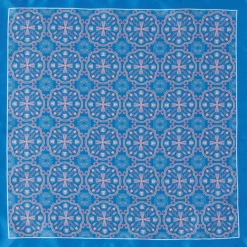 Cufflinks, Inc. Aboriginal Ornament Patterned Blue Pocket Square