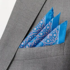 Cufflinks, Inc. Aboriginal Ornament Patterned Blue Pocket Square