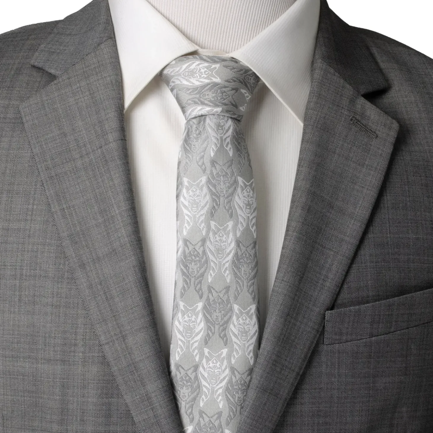 Star Wars Ahsoka Gray Men's Tie