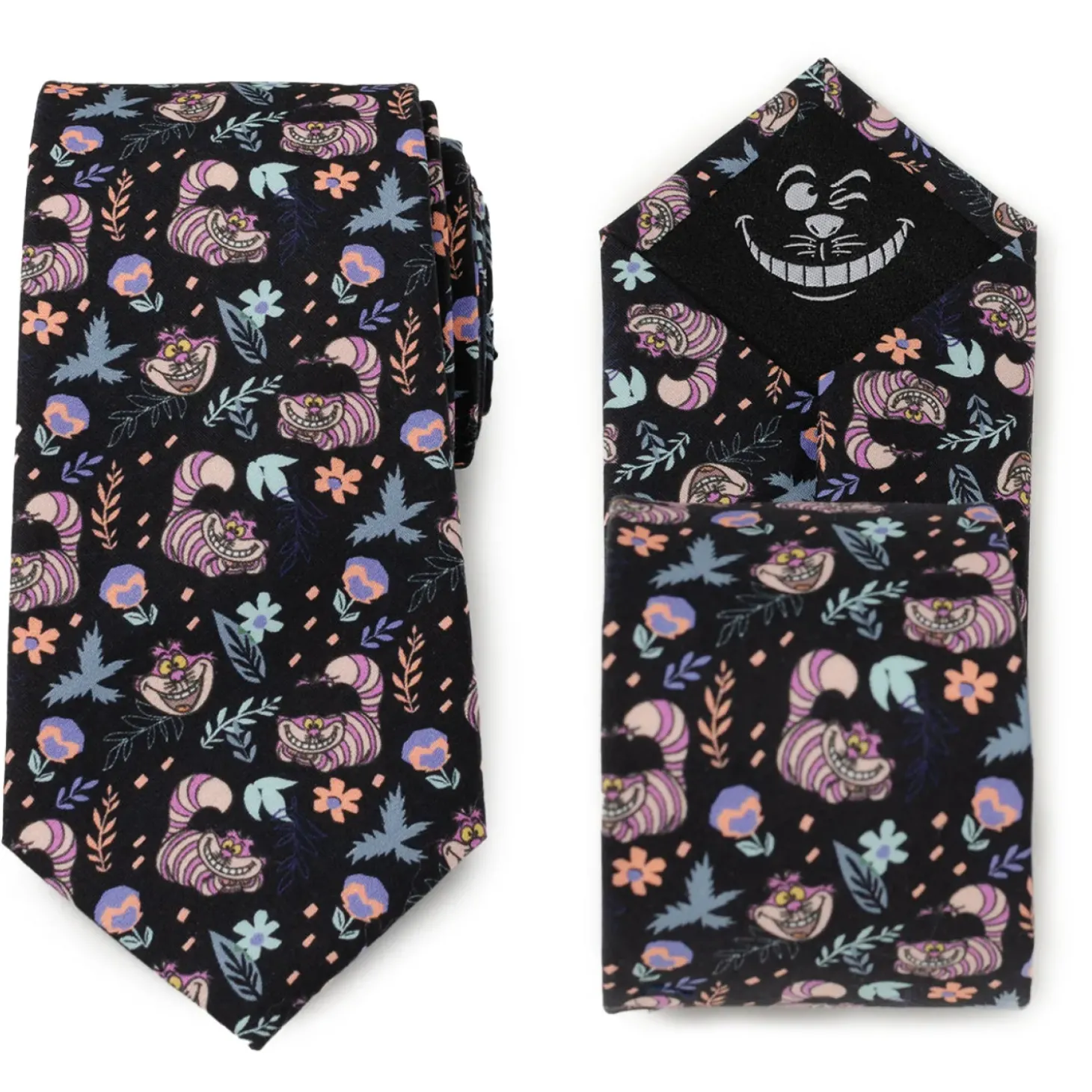 Disney Alice in Wonderland Cheshire Cat Black Men's Tie