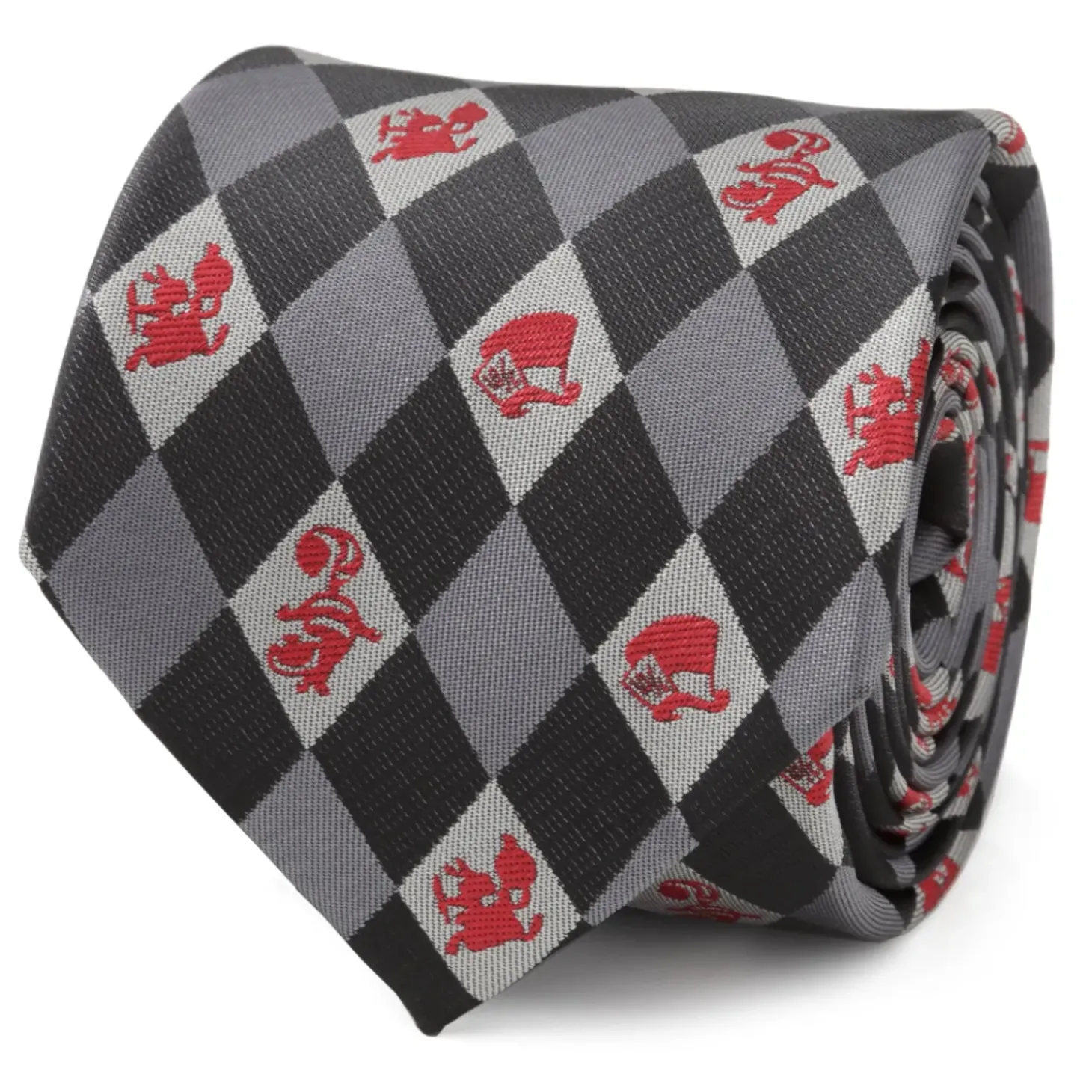 Disney Alice in Wonderland Gray Men's Tie