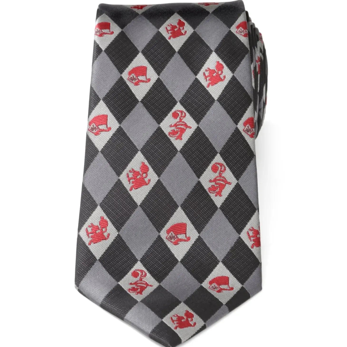 Disney Alice in Wonderland Gray Men's Tie