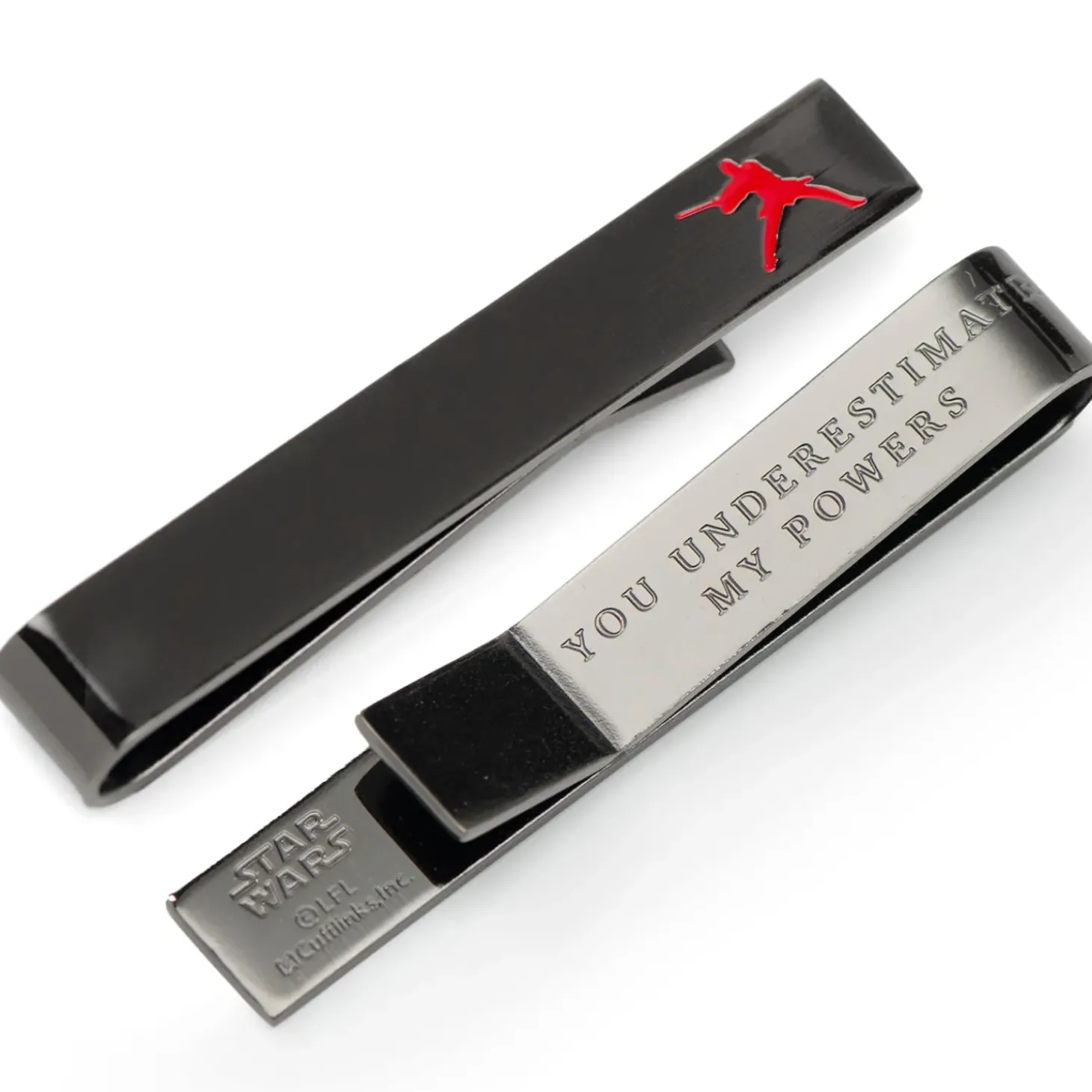 Star Wars Anakin Hidden Message Black Tie Bar