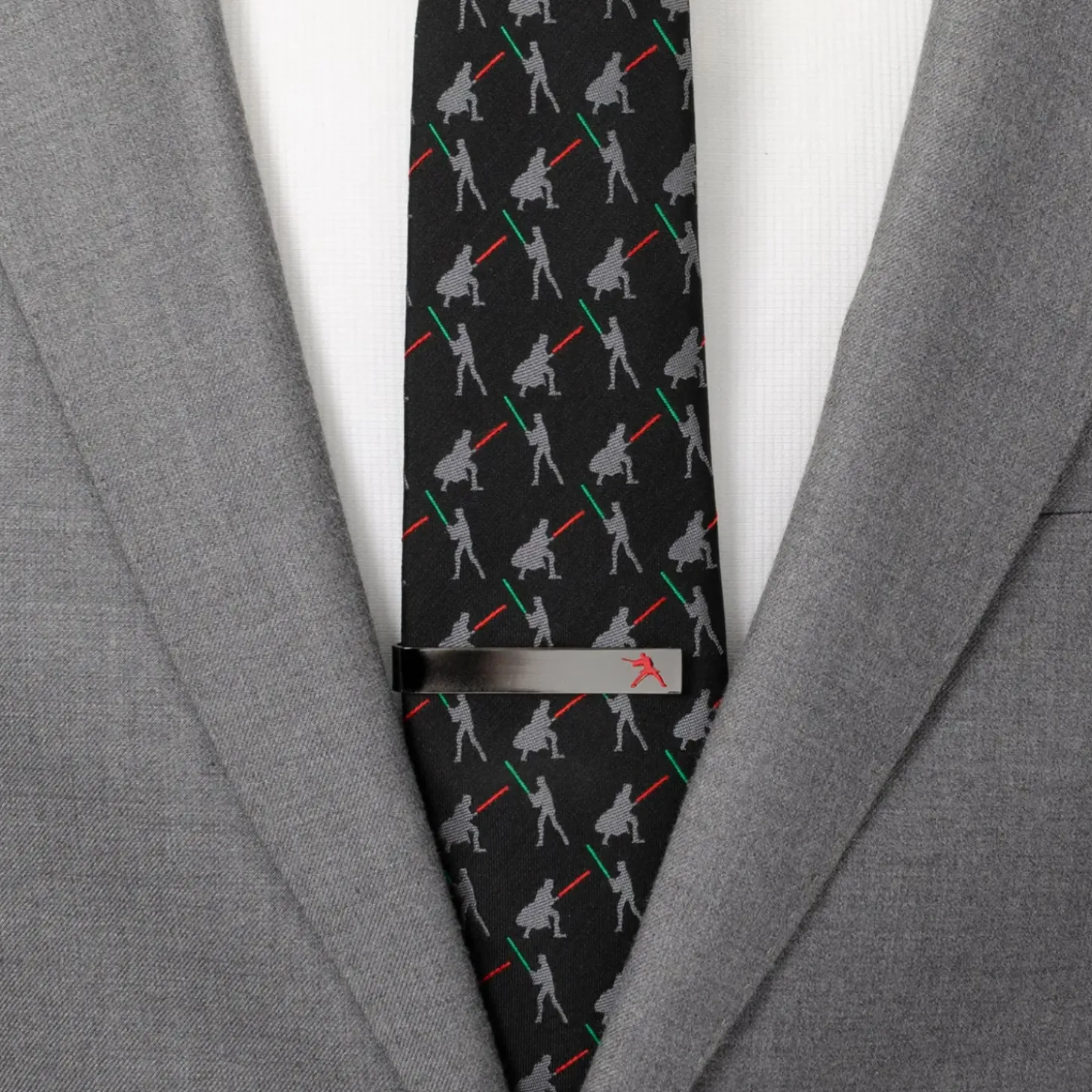 Star Wars Anakin Hidden Message Black Tie Bar