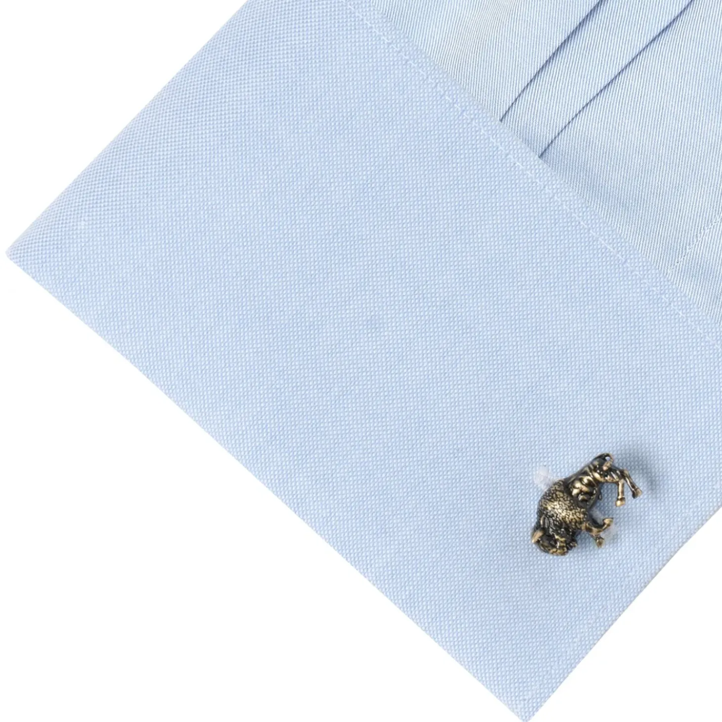 Ox and Bull Trading Co. Antique Bronze Bison Cufflinks