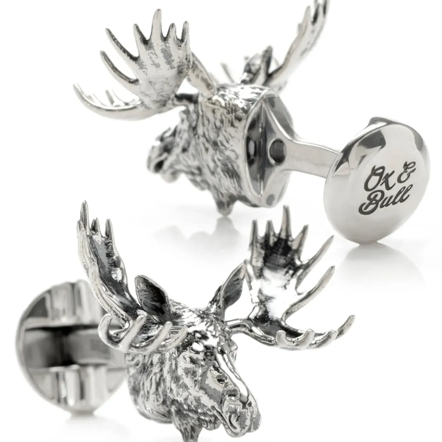 Ox and Bull Trading Co. Antique Moose Cufflinks