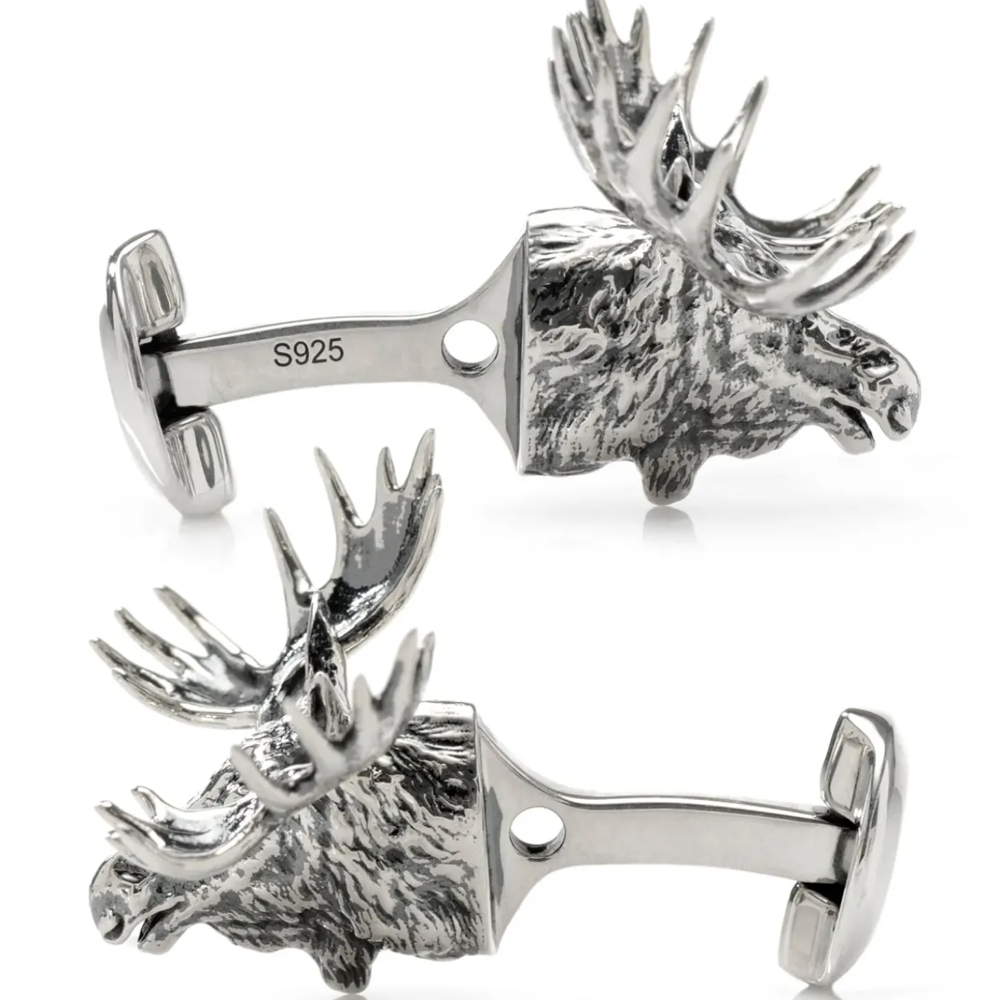 Ox and Bull Trading Co. Antique Moose Cufflinks