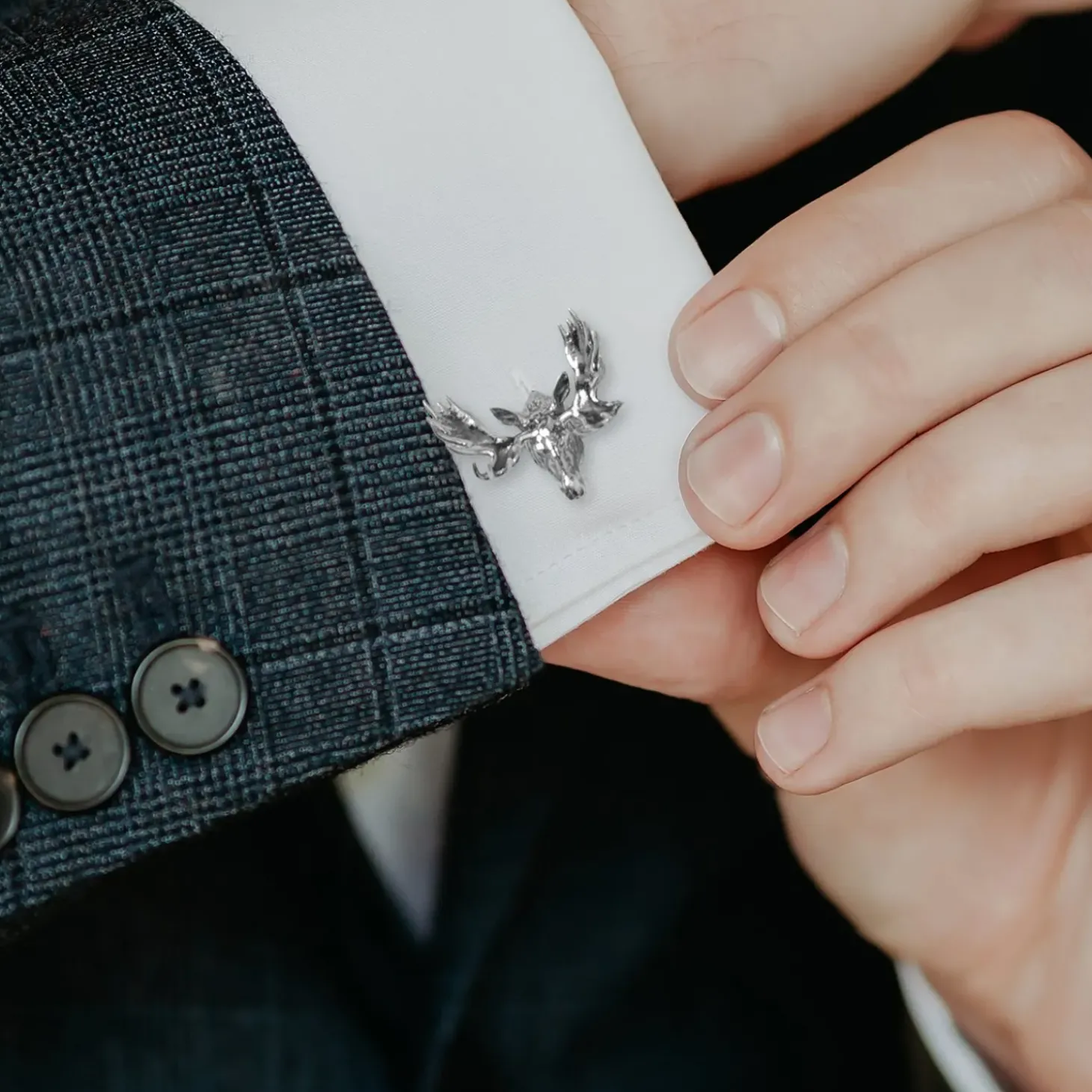 Ox and Bull Trading Co. Antique Moose Cufflinks
