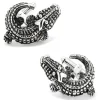 JJ Weston Antiqued Gator Cuffinks