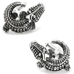 JJ Weston Antiqued Gator Cuffinks