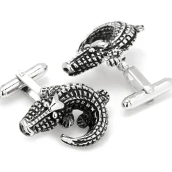 JJ Weston Antiqued Gator Cuffinks