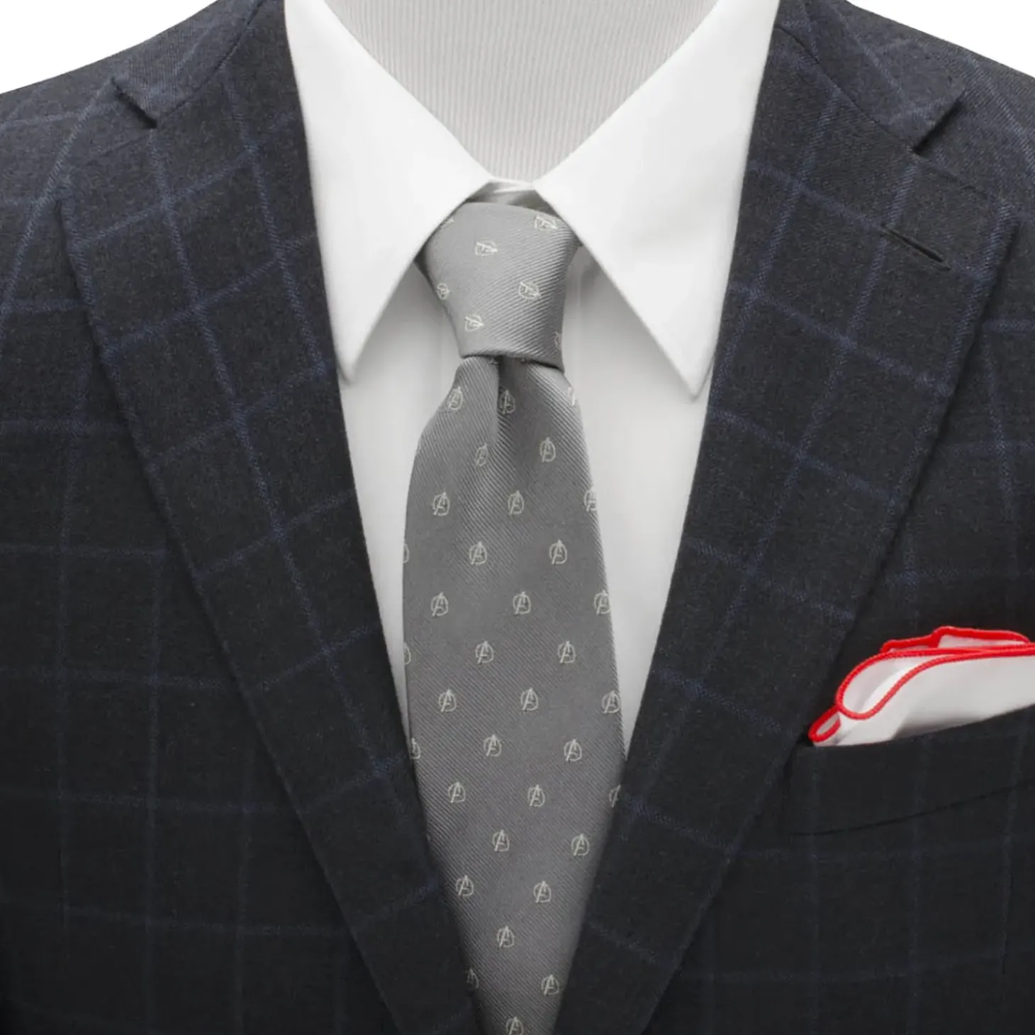 Marvel Avengers Gray Mens Tie