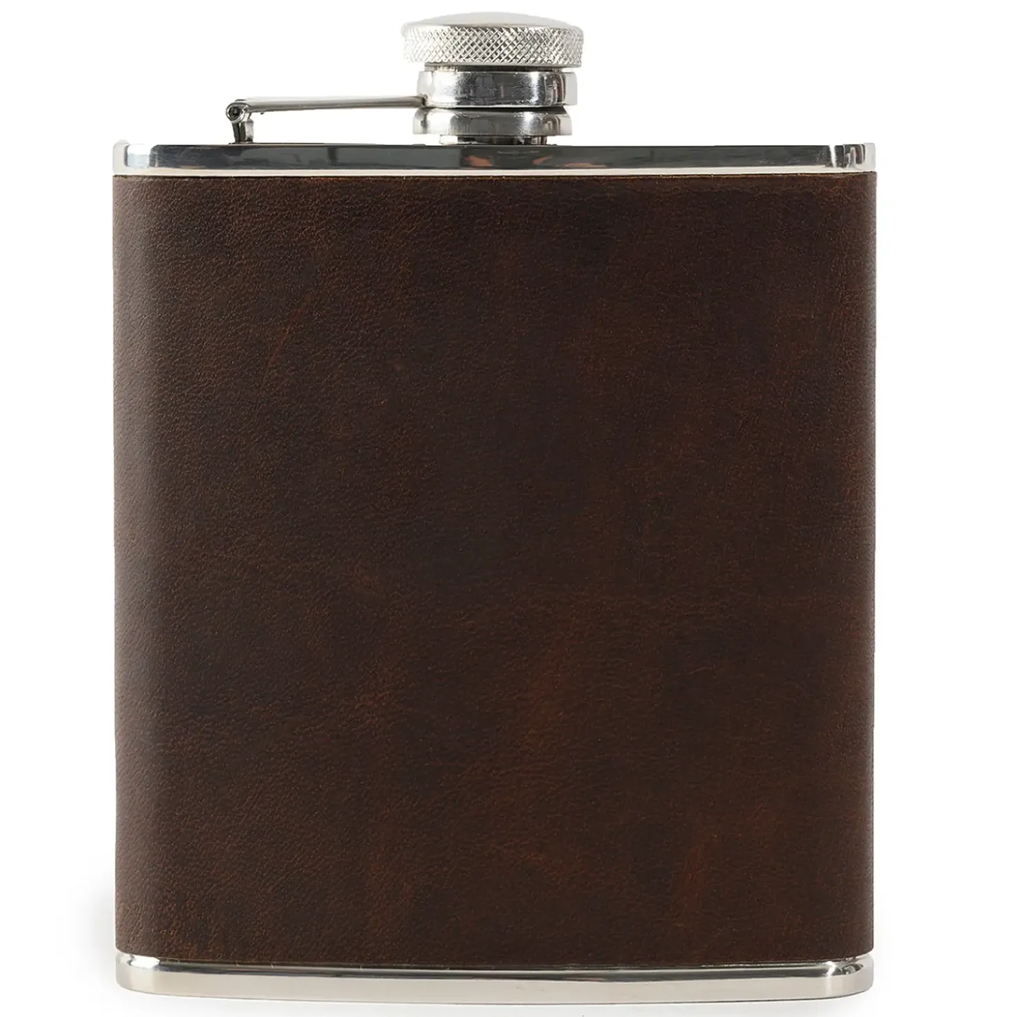 Moore & Giles Baldwin Oak Leather-Wrapped Flask