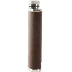 Moore & Giles Baldwin Oak Leather-Wrapped Flask