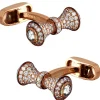 Jacob & Co. Barbell Cufflinks with White Diamonds