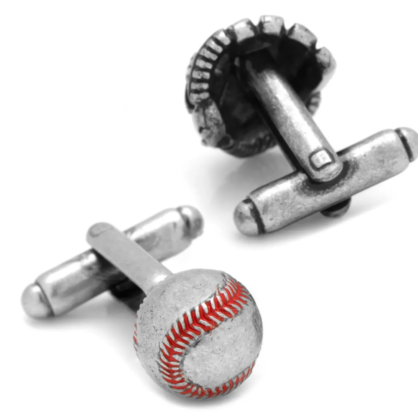 Cufflinks, Inc. Baseball and Glove Antique Silver Cufflinks