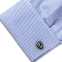 Cufflinks, Inc. Baseball and Glove Antique Silver Cufflinks