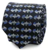 DC Comics Batman Blue Blocked Black Men's Tie