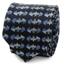 DC Comics Batman Blue Blocked Black Men's Tie
