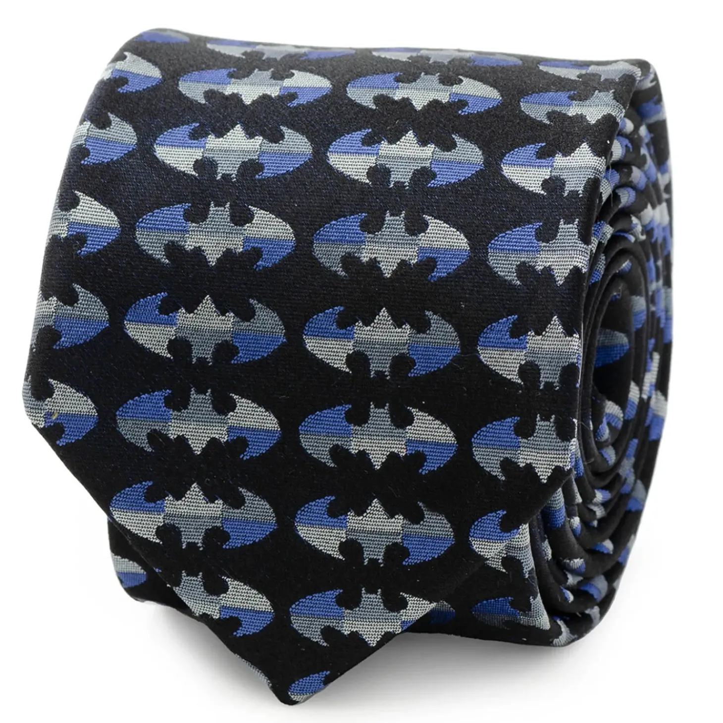 DC Comics Batman Blue Blocked Black Men's Tie
