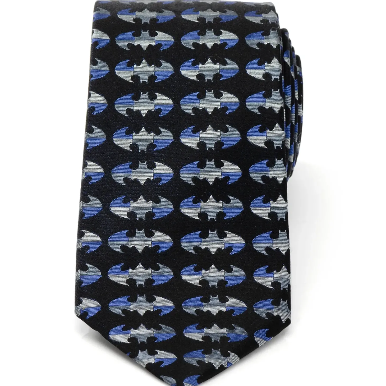 DC Comics Batman Blue Blocked Black Men's Tie