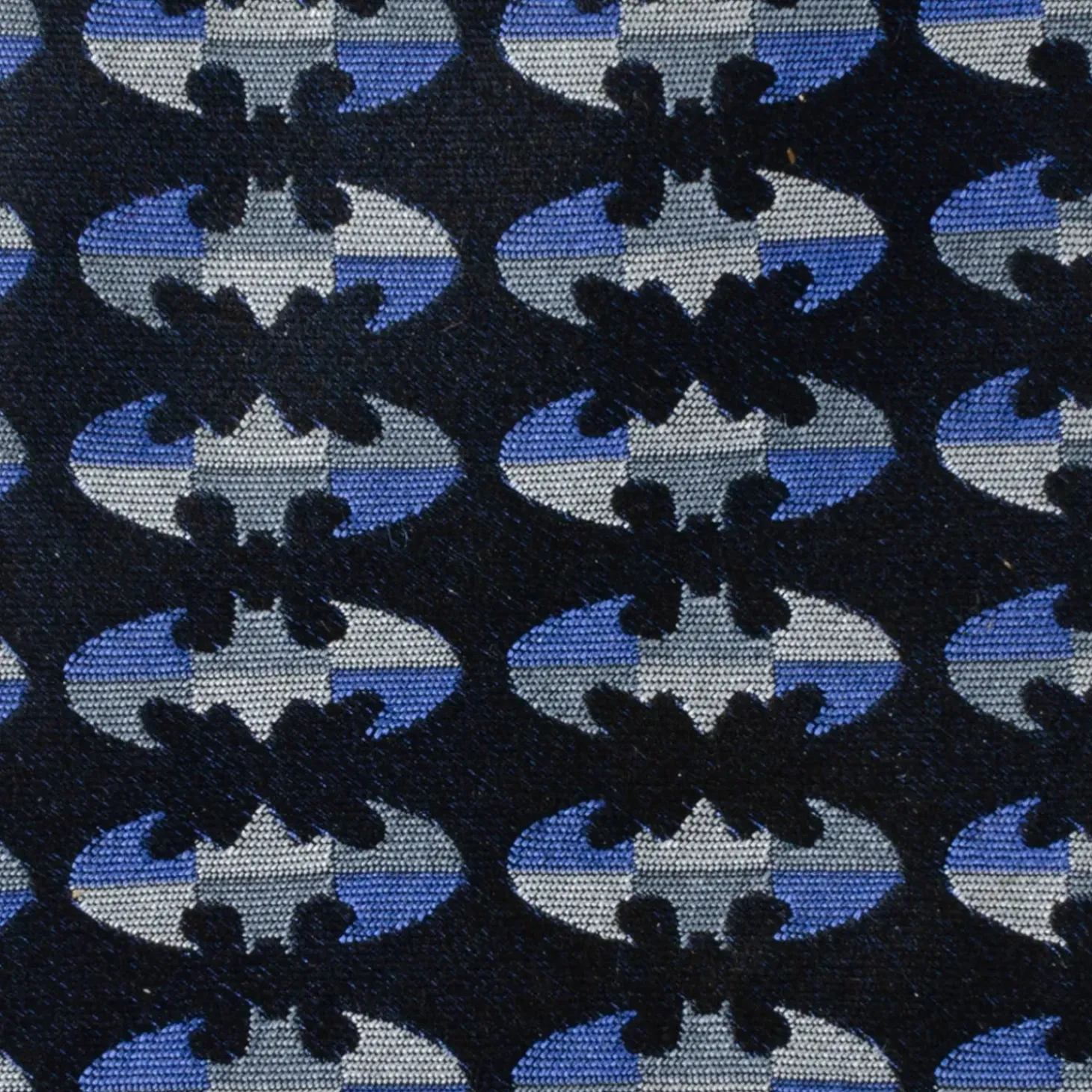 DC Comics Batman Blue Blocked Black Men's Tie