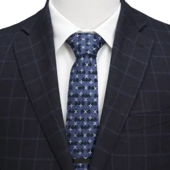 DC Comics Batman Cross Blue Silk Men's Tie