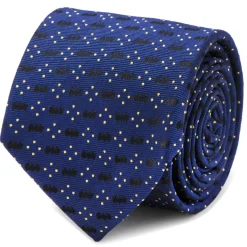 DC Comics Batman Icon Diamond Dot Navy Mens Tie