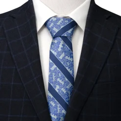 DC Comics Batman Multi Emblem Blue Men's Tie