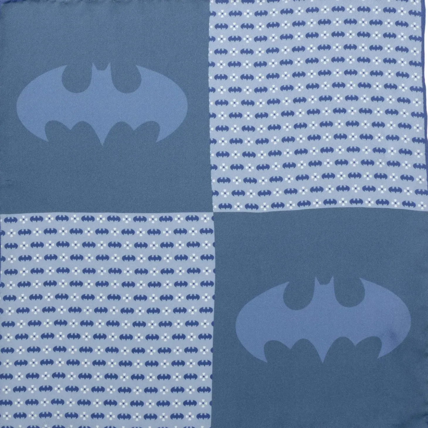 DC Comics Batman Multi Motif Blue Pocket Square