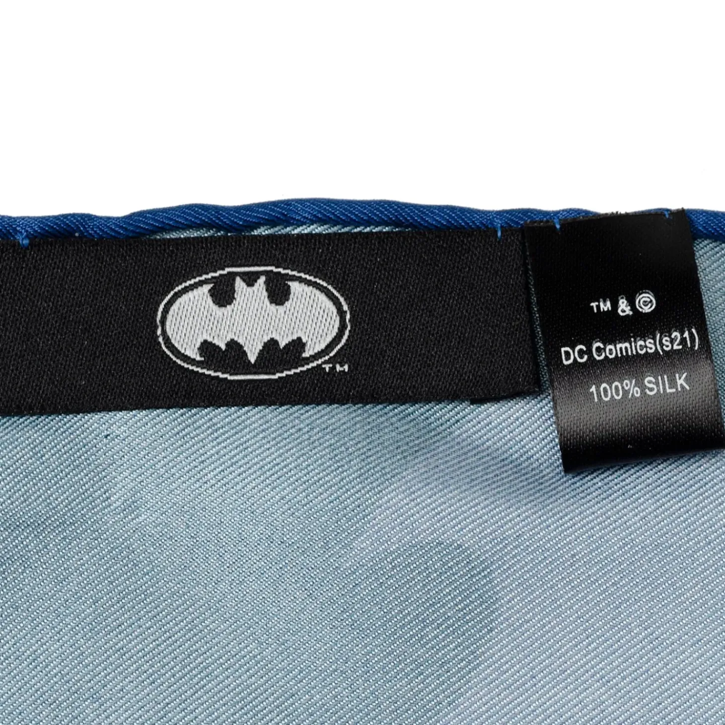 DC Comics Batman Multi Motif Blue Pocket Square