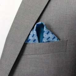 DC Comics Batman Multi Motif Blue Pocket Square