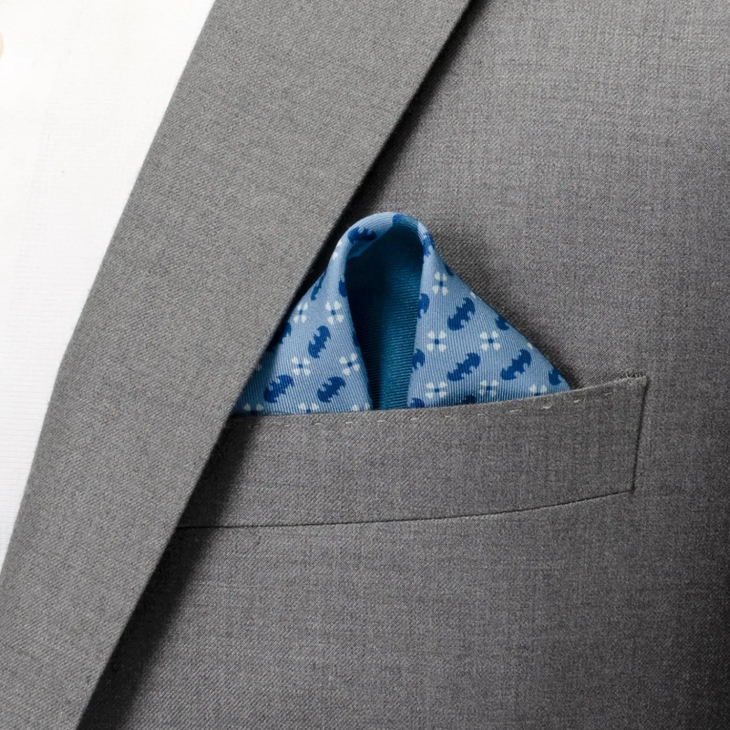 DC Comics Batman Multi Motif Blue Pocket Square