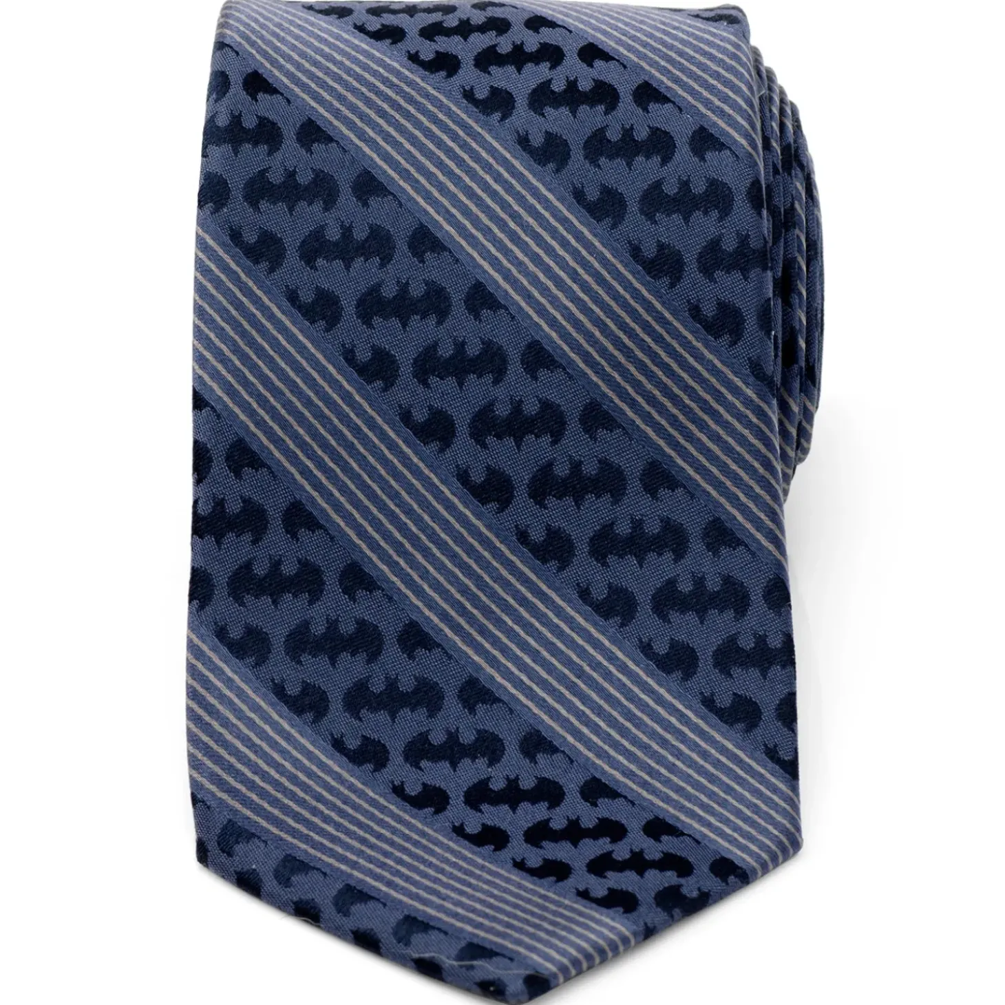 DC Comics Batman Pinstripe Navy Tie