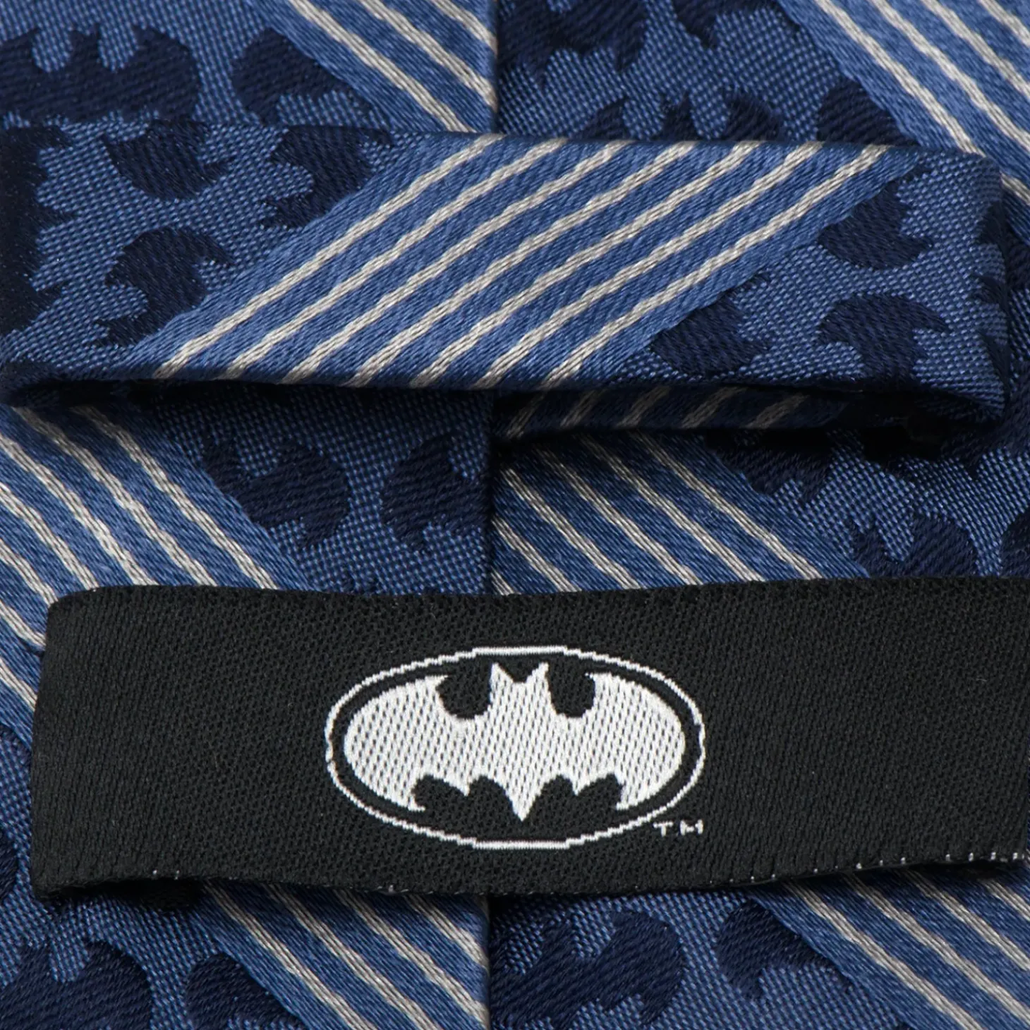 DC Comics Batman Pinstripe Navy Tie