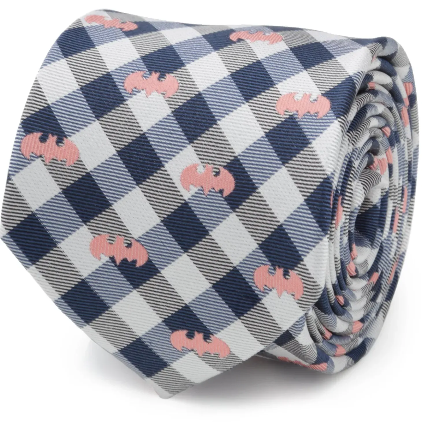 DC Comics Batman Plaid Navy Men's Tie