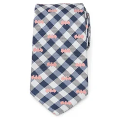 DC Comics Batman Plaid Navy Men's Tie
