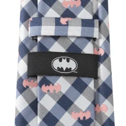 DC Comics Batman Plaid Navy Men's Tie