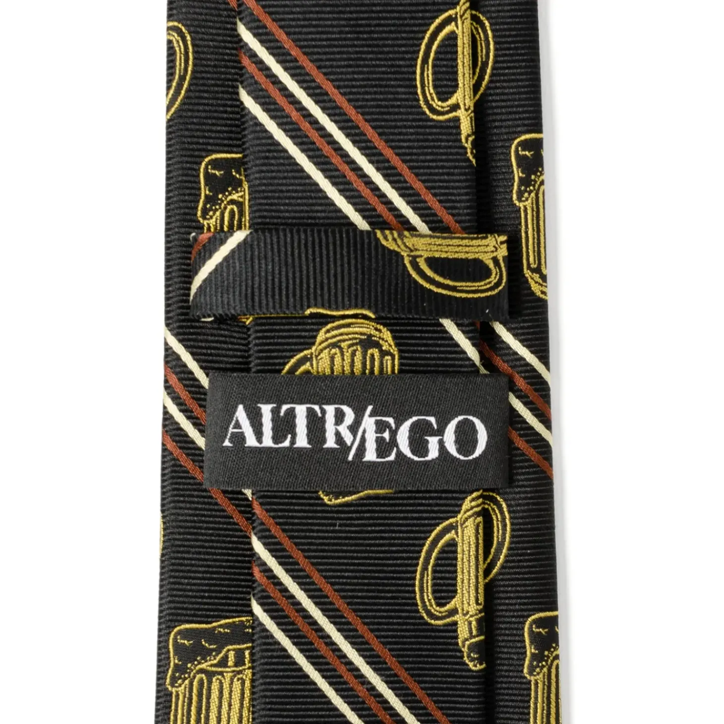Cufflinks, Inc. Beer Aficionado Black Striped Mens Tie