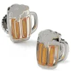 Cufflinks, Inc. Beer Hidden Message Silver Cufflinks