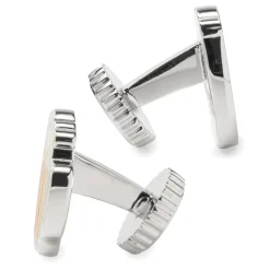 Cufflinks, Inc. Beer Hidden Message Silver Cufflinks