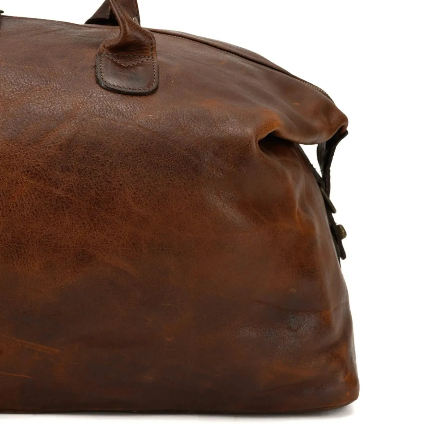 Moore & Giles Benedict Weekend Bag in Titan Milled Brown