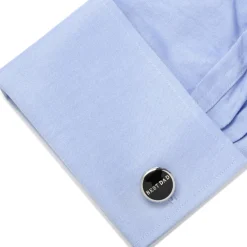 Ox and Bull Trading Co. Best Dad Black Stainless Steel Cufflinks