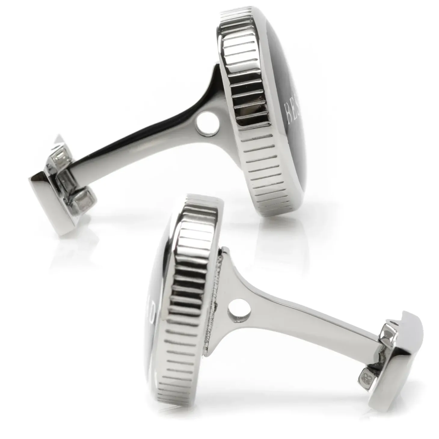 Ox and Bull Trading Co. Best Dad Black Stainless Steel Cufflinks