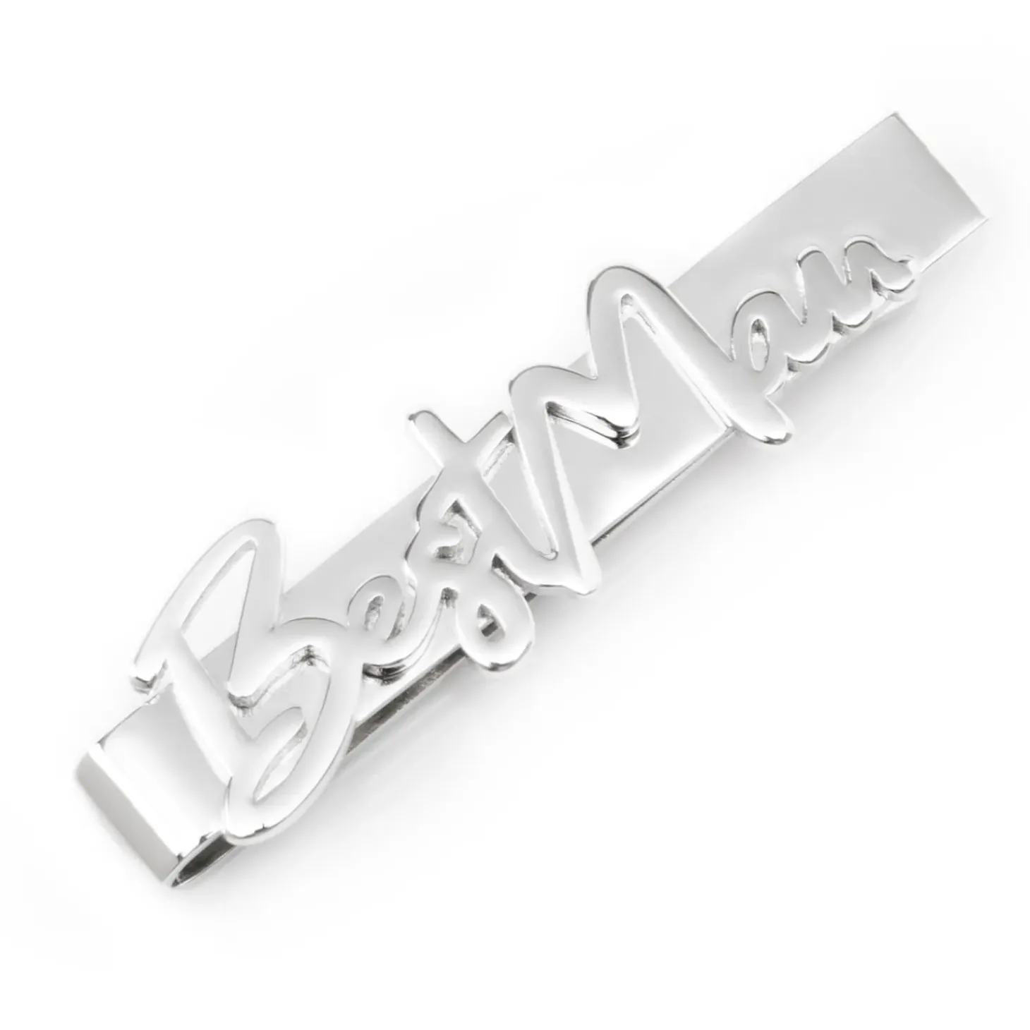 Cufflinks, Inc. Best Man Silver Tie Bar