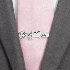 Cufflinks, Inc. Best Man Silver Tie Bar