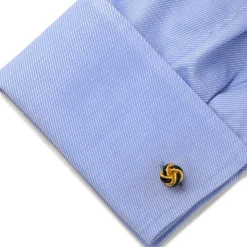 Ox and Bull Trading Co. Black and Gold Knot Stud Set