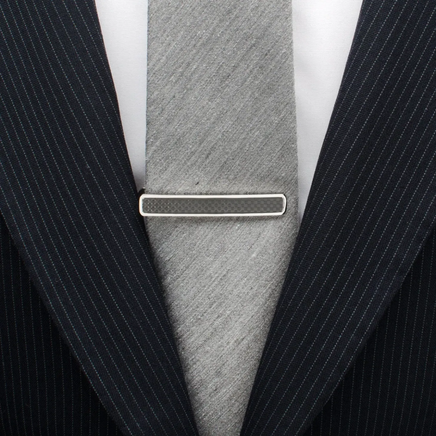 Ox and Bull Trading Co. Black Carbon Fiber Stainless Steel Tie Clip