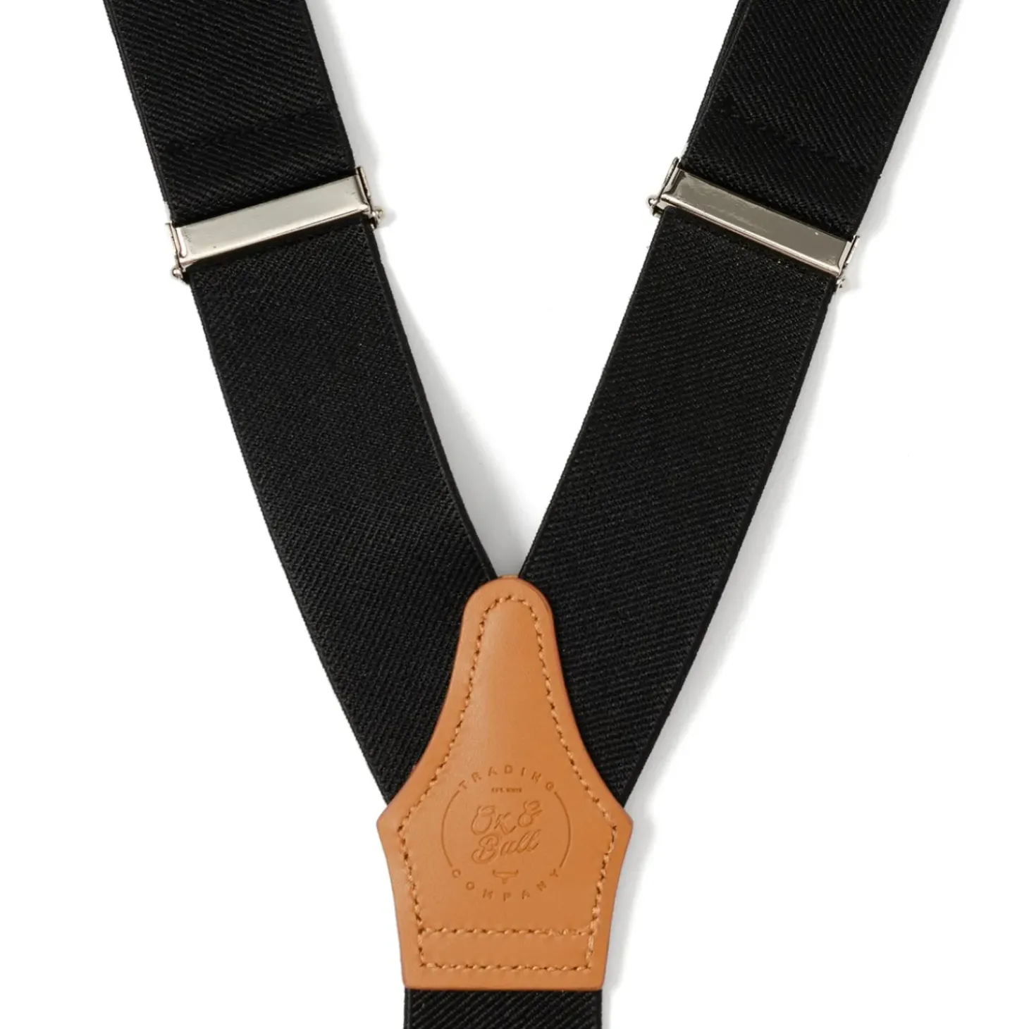 Ox and Bull Trading Co. Black Clip Suspenders